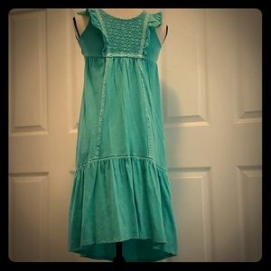 Green/blue color girls dress